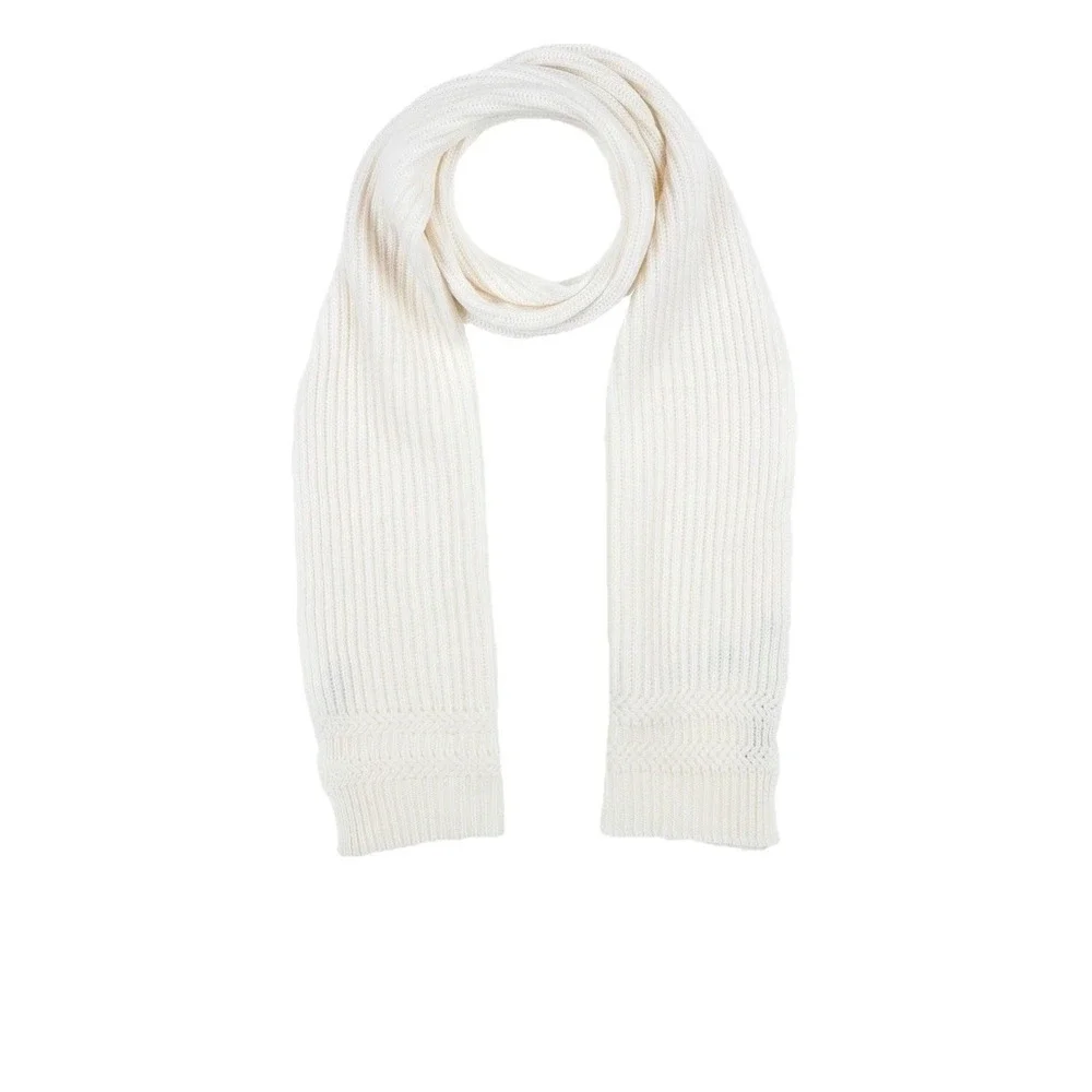 Armani Exchange Women's Knitted Cozy Ivory‎ Made in Italy Knit Scarf 86